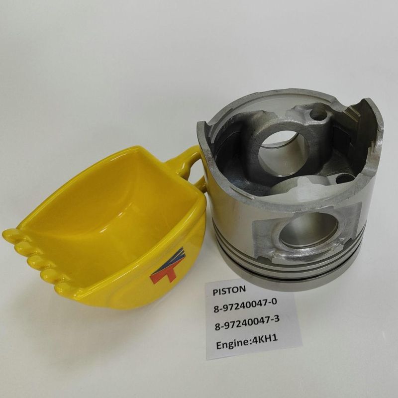 High-Performance Diesel Engine Parts Piston 8-97240047-0 8-97240047-3 for Excavator Nkr77 Auto Parts 600p Engine 4kh1