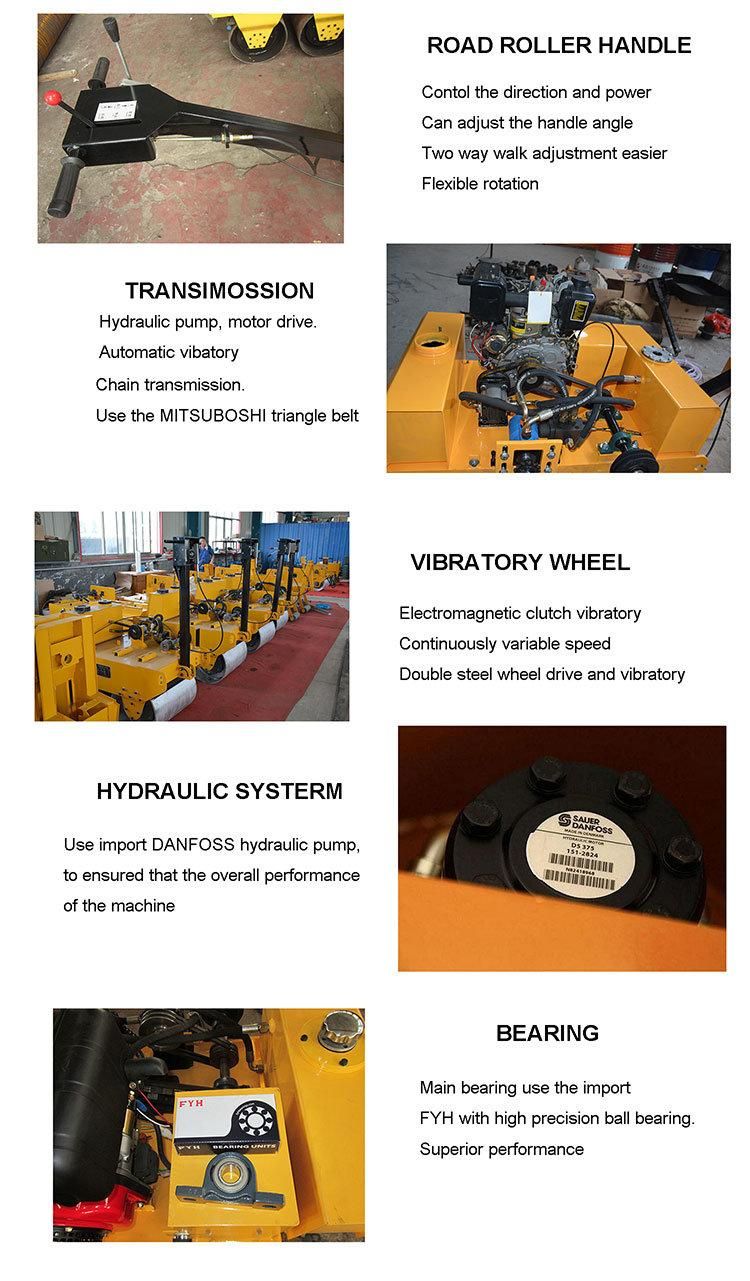 Walk Behind Big Double Drum Compactor Road Roller
