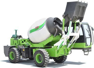 New Hydraulic Huaya 1.5cbm Mini 1.5m3 Self-Loading Concrete Mixer Truck