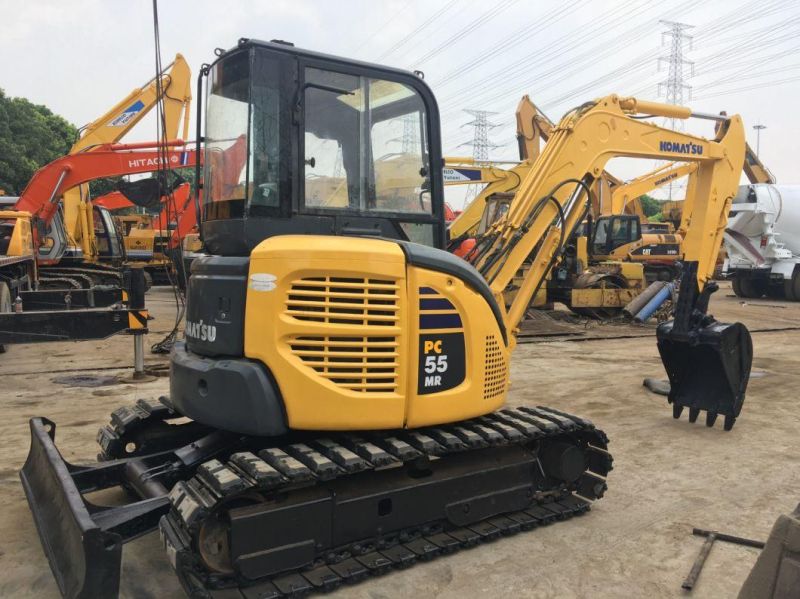 Used Japan Made 5t Komatsu PC55mr PC50mr Rubber Track Mini Crawler Hydraulic Excavator