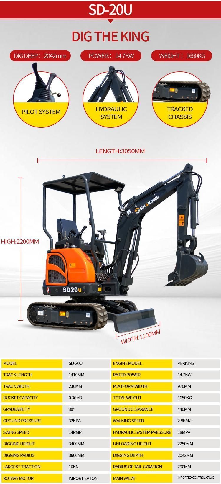 Backhoe for Sale Excavator Construction Equipment