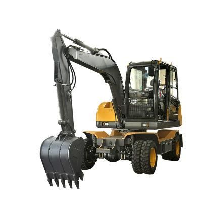 Easy Operating Mini Wheel Excavator Machine 8.5t