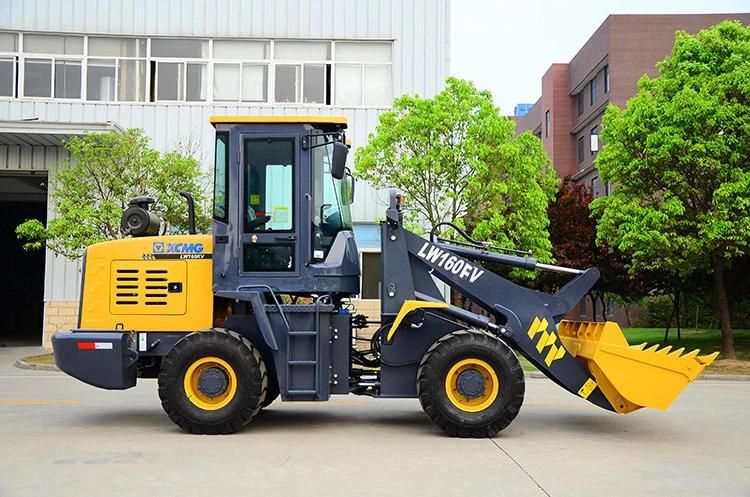 XCMG Official Front Wheel Loader Lw160fv China 1.6 Ton Small Mini Articulated Wheel Loader Price