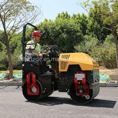 New Type Hydraulic Double Drum 1 Ton Ride on Vibratory Road Roller