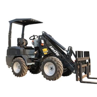 Chinese Mini Garden Tractor Loader Mini Wheel Loader with Snow Bucket for Sale