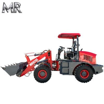 Cabless Cowshed Use 1500kg Mini Wheel Front Loader for Sale