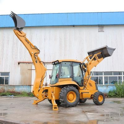 Factorydesign High Quality Articulate 4X4 Fw388t Small Mini Tractor Wheel Towable Backhoe Loader for Sale with Attachment List Discount Price