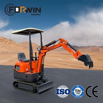 Mini Excavator Farming Machinery Good Replacement of Fw-10b 1ton Mini Excavators for Green Houses