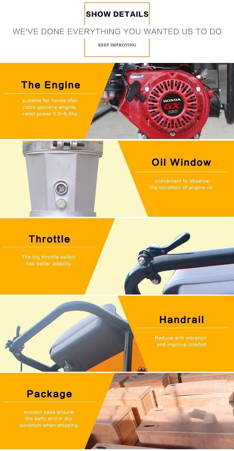High Efficiency Gasoline Tamping Rammer for Construction
