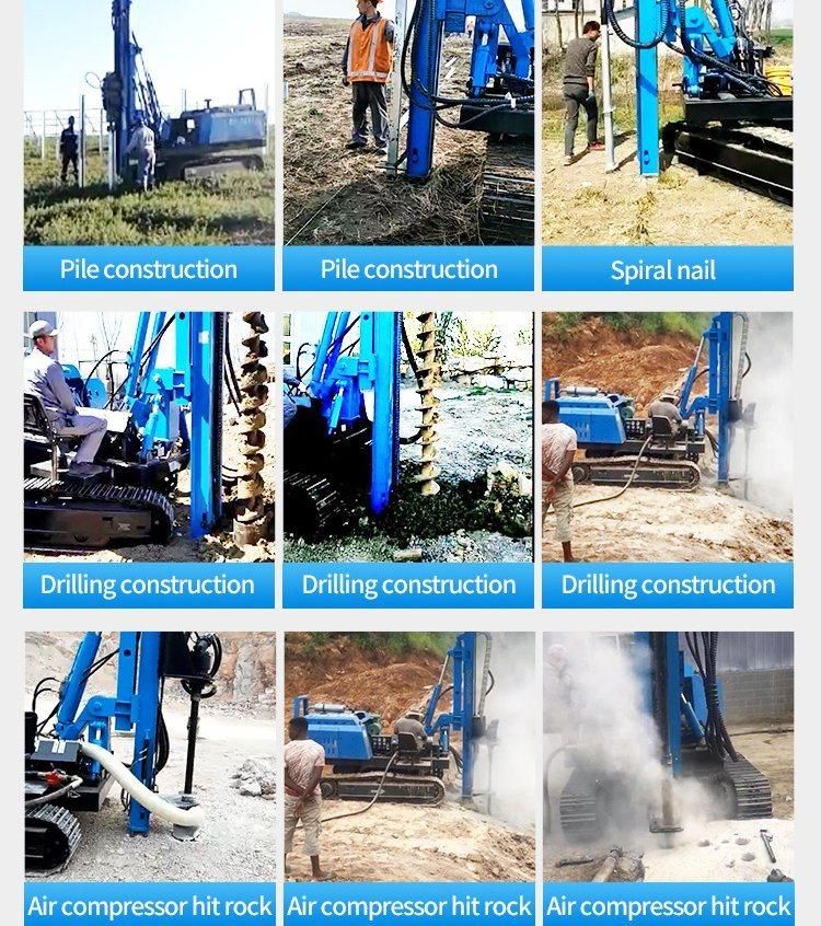 Rotation Angle 360 Solar Pile Installation Hydraulic Pile Driver Machine Weight 5.8t Solar Pile Driver