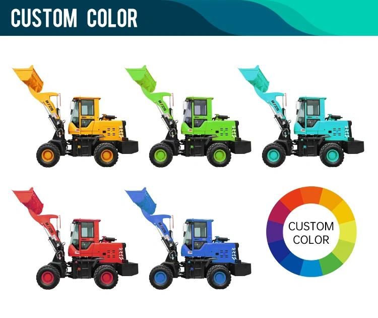 China Huaya Brand Diesel Engine High Profile Wheel Loader Front End Loader Farm Construction Zl20 Wheel Mini Loader