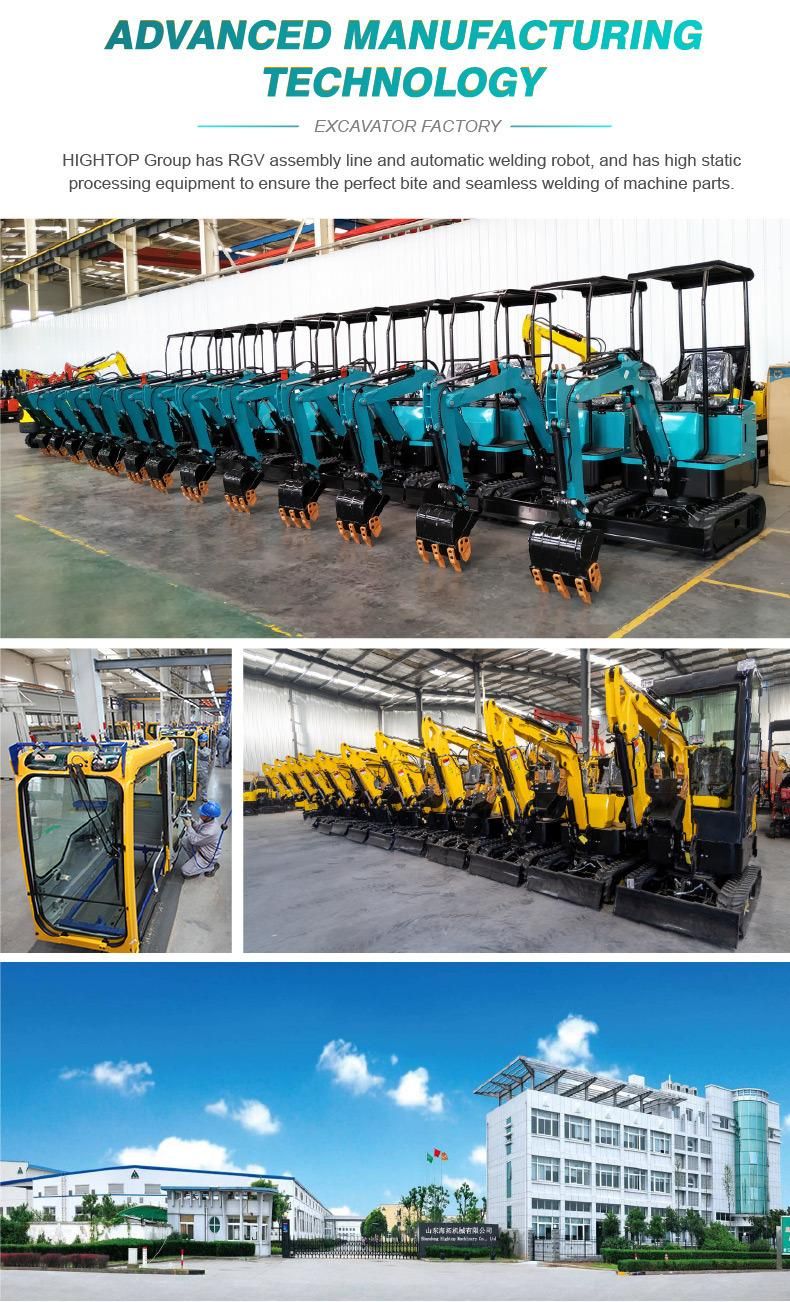 Minibagger 0.8ton 1ton 1.8 Ton 2ton 3ton Hydraulic Small Home Use Garden Rubber Track Crawler Digger Excavator