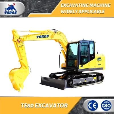 Hot Sale Hitachi Ex100 China 8 Ton 8t Cheap Yanmar Engine Hydraulic Crawler CE Mini Cabin Excavator Digger with Closed Cabin for Agriculture
