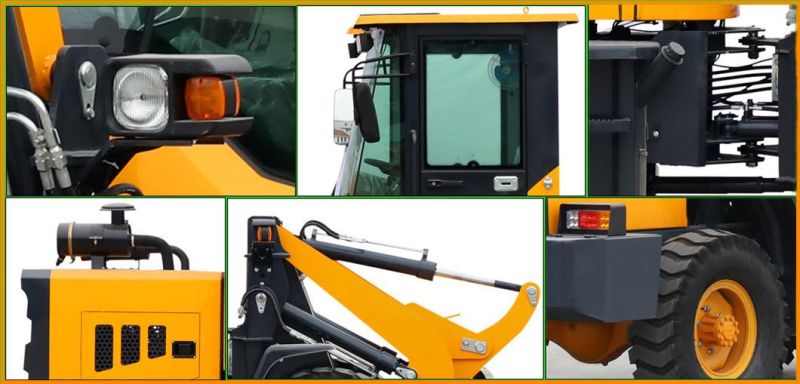 Construction Machinery Articulated Bucket Compact Type Hydraulic 1.0ton Small Wheel Loaders with Comfortable Seats and Strong Safety