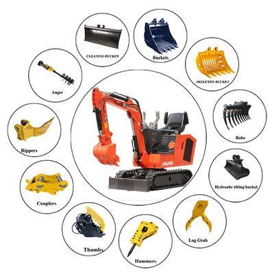 Mini Digger 1000kg Crawler Euro V Standard Chinese Mini Excavator Excavator