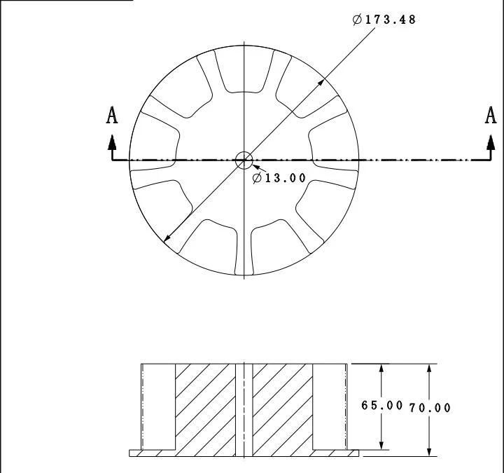 Continuous Kevlar Robot Rubber Track 170*64*31