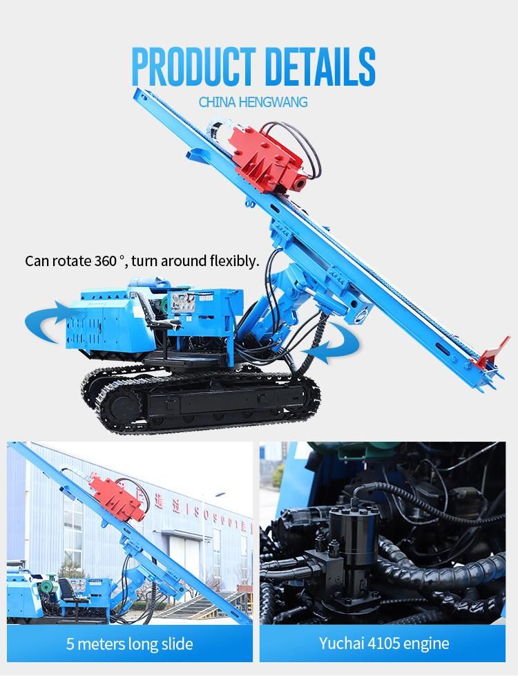 New Type Solar Crawler Hydraulic Photovoltaic Post Pile Driver