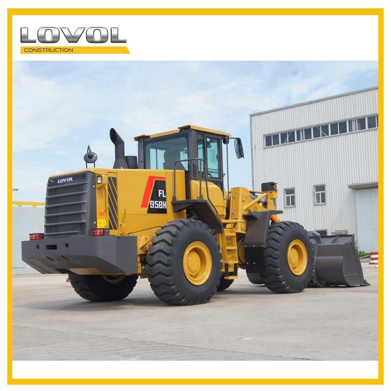 Heavy Duty Mining Wheel Loader Foton Lovol FL958g with 5.5ton Capacity