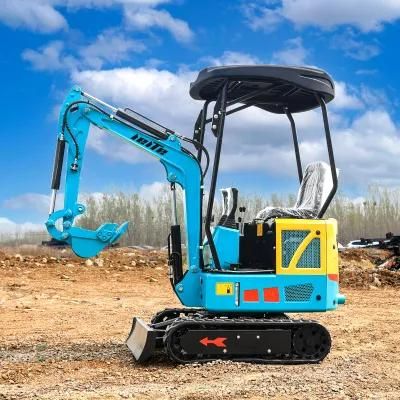 1 Ton Mini Excavadora Digger Designed for Garden Farmland with Various Attachments Parts