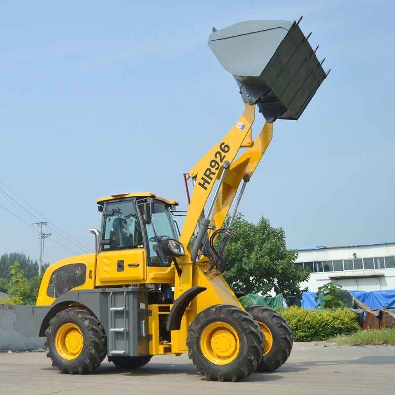 Hr926 2.6ton Mini Small Wheel Loader Mini Front End Loader with Spare Parts Cheap Price