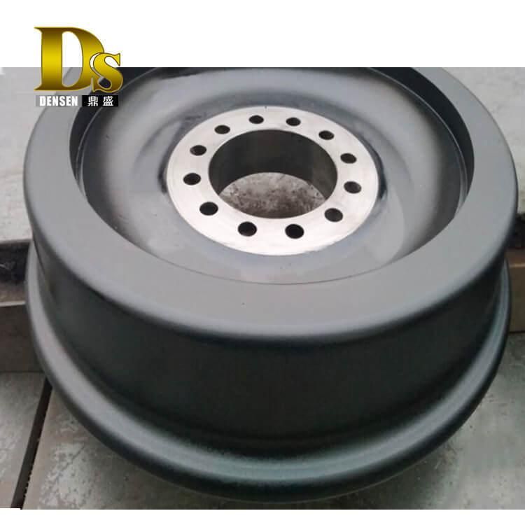 Densen Customized Alloy Steel Super Large Hot Forging Crane Wheels, Crane Rail Wheels, Train Wheels for Sale