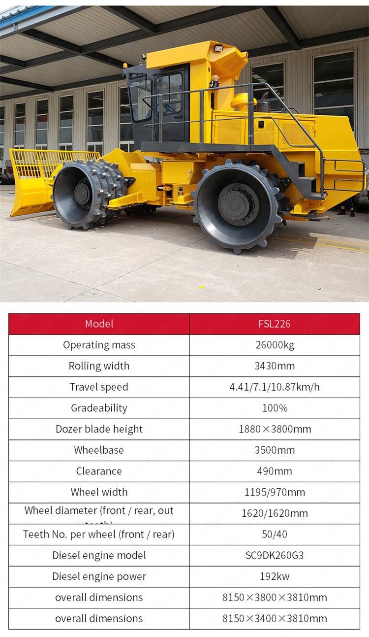 Fully Hydraulic Landfill Compactor Garbage Compactor