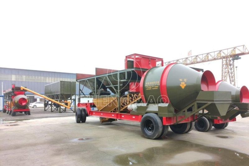 20m3/H 30m3/H 60m3/H 100m3/H Ready Wet Mix Mini Small Portable Mobile Concrete Batching Mixing Plant