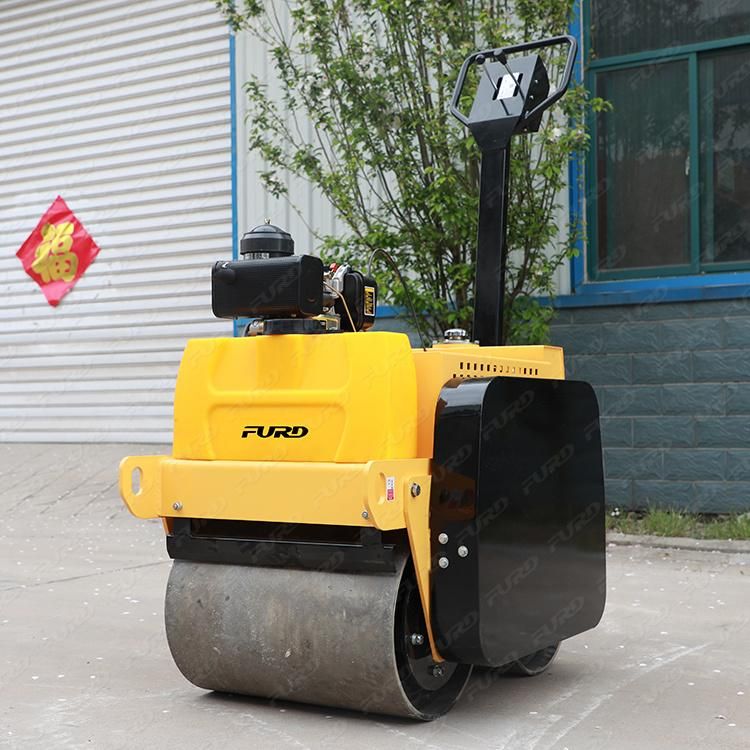 550kg Walk Behind Steel Tandem Drum Road Roller for Sale Mexico