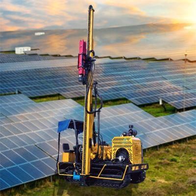 Solar Pile Driver Hydraulic Wheel Type Attachment Driver for U O Shape Pile Installation