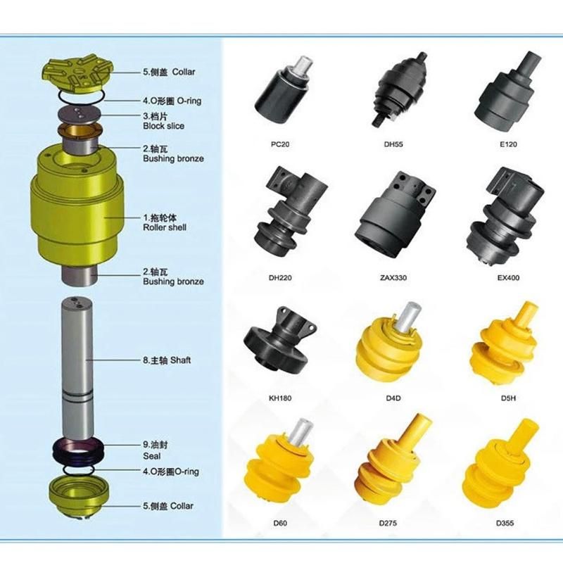 Made in China Carrier Roller R350 R420 R500 R520 Top Roller 8ie9-2003 8ie7-0016