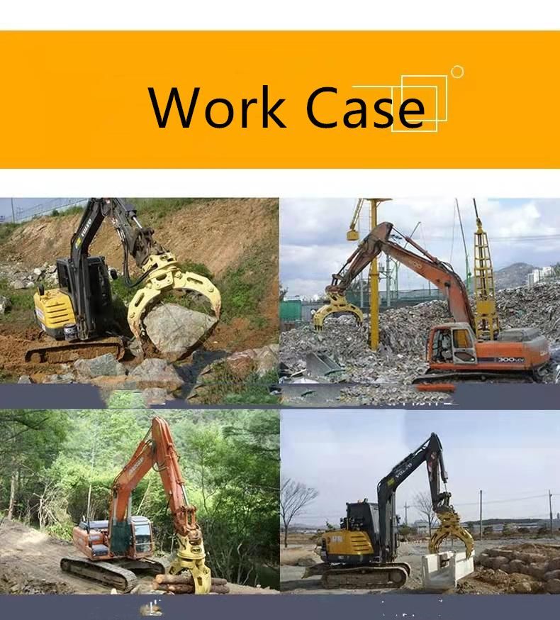 4 Ton-40 Ton Excavator Hydraulic Grapple Excavator Grapple Hydraulic Excavator Parts for Cat Volvo Doosan Hyundai Liugong Excavator