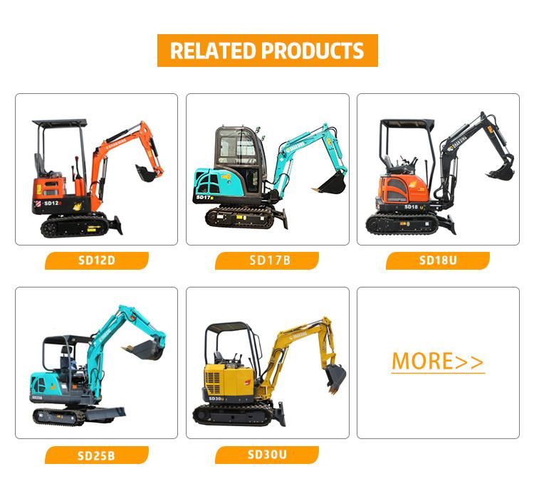 Shanding2.5ton Zero Tail Mini Excavator 2.5ton Mini Excavator with Cab