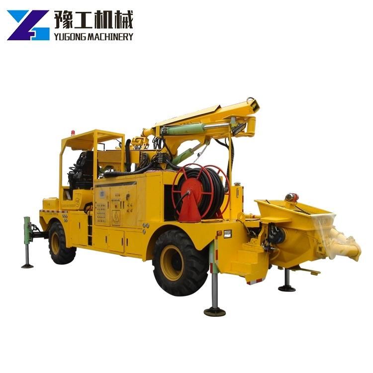 Tuck Mounted Shotcrete Pump Machine 16m Spraying Height Concrete Spray Machine