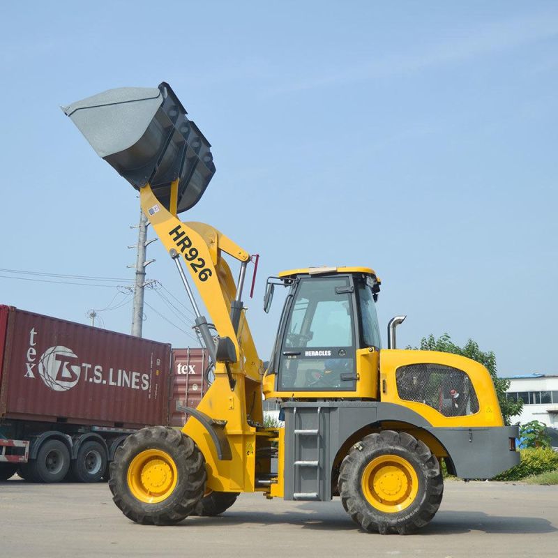 Hr926 2.6ton Mini Small Wheel Loader Mini Front End Loader with Spare Parts Cheap Price