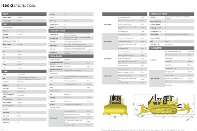Full-Hydraulic Wetland Crawler Bulldozer (ST SD60-C5)