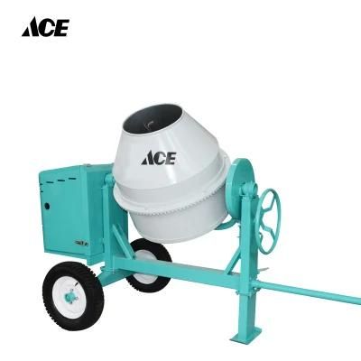 Two Wheels Manual Rotation Discharge Way and Great Motor Power Mini Concrete Mixer