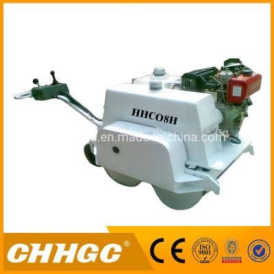 Small Manual Push Tandem Drum Vibrating Roller Compactor, Mini Walking-Behind Road Roller