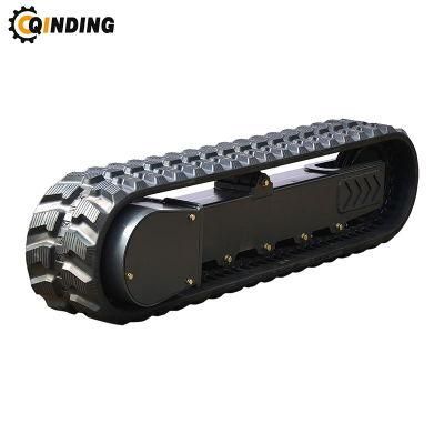 Qdrt-1t Rubber Track Undercarriage Apply for Drilling Rig, Agricultural Machine Mini- Excavator, Crawler Excavator, Crane