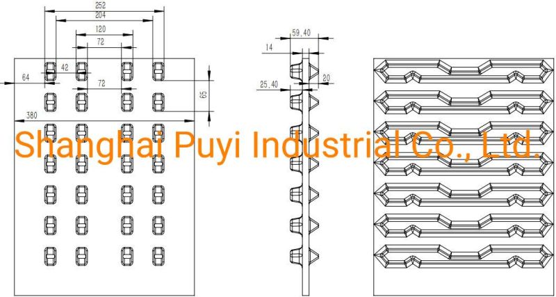 Rubber Track for Asembly and Rubber Track System 380*65*46