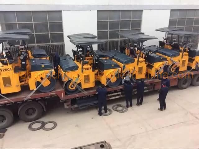 Road Machinery Mini Vibratory Road Roller with Double Drum Yzc4