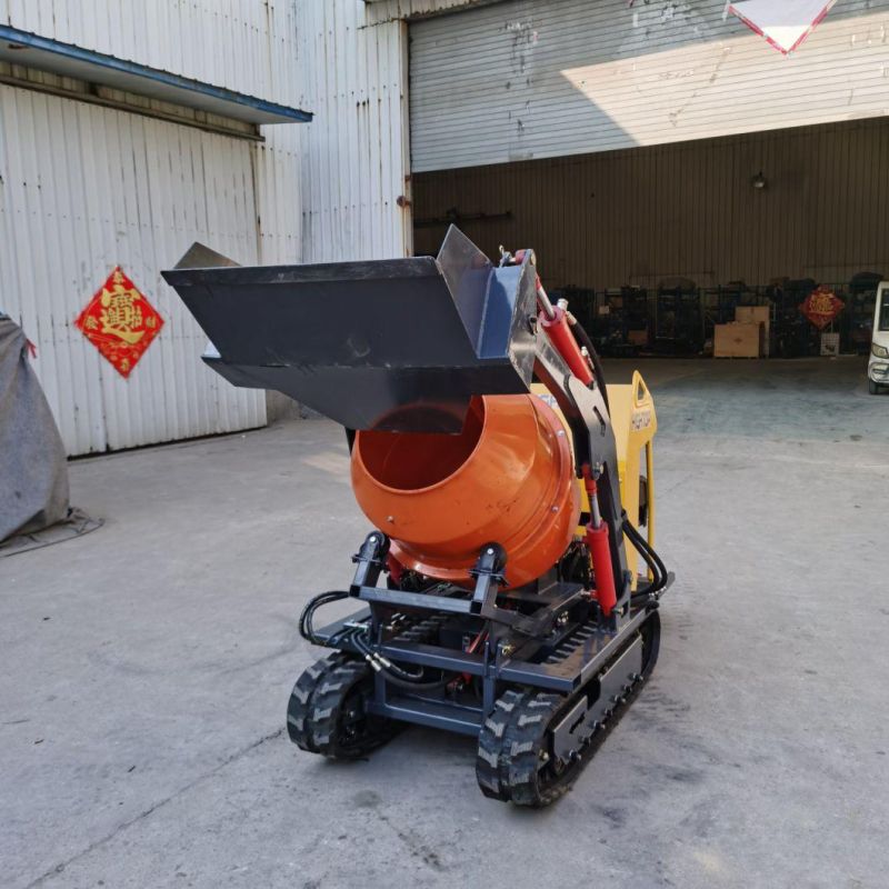 Good Quality Mini Self-Dumping Concrete Drum Mixer 0.2-0.8 Cbm Crawler Type