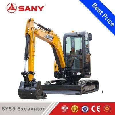 Sany Sy55c 5.5ton Mini Trench Digging Construction Machinery Excavator