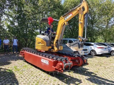 Amphibious Small Mini Excavator Marsh Buggy 2-3 Ton with Special Pontoon Undercarriage