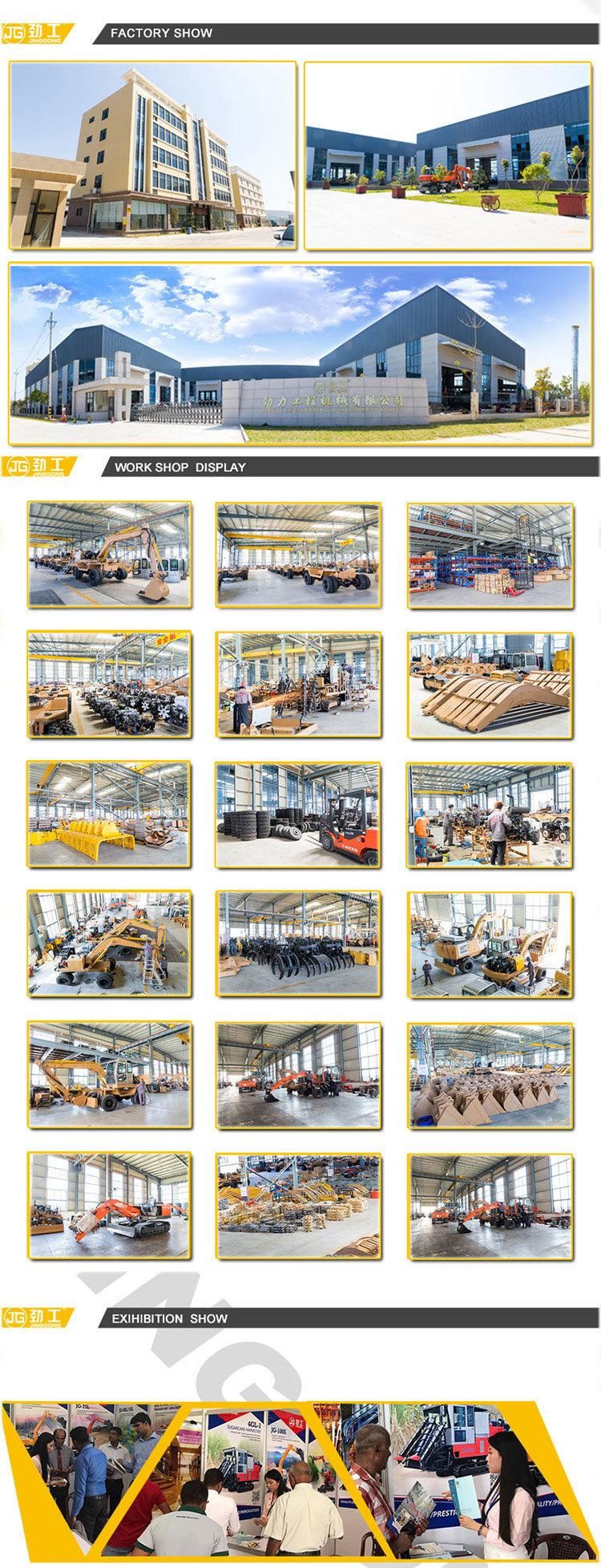 Excavator with Log Wood Grapple for Farm Machinery Wheel Excavator