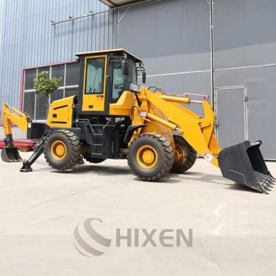 4WD 50HP Cheap Mini Tractor Loader Backhoe Rated Load 1000kg