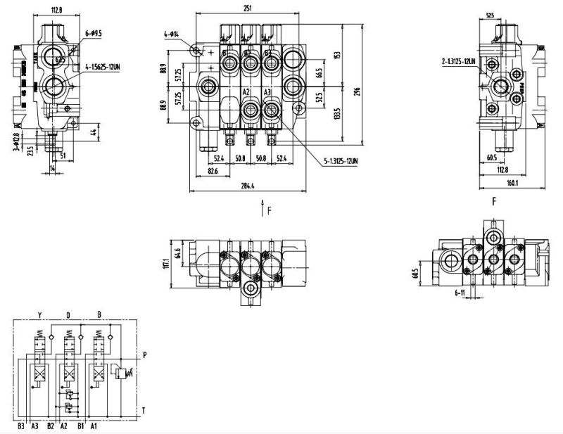 High Performance Hydraulic Multi Way Valve