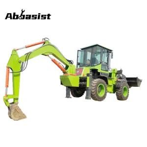 CE ISO OEM Abbasist AL25-65 Pay Loader Towable Backhoe Multi Retroescabadora