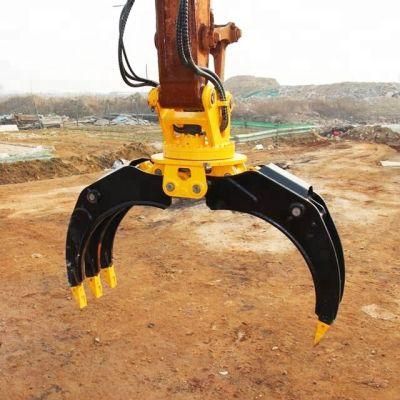 High Repurchase Rate OEM Factory Price 360 Degree Rotatory Excavator Hydraulic Rock Log Grapple