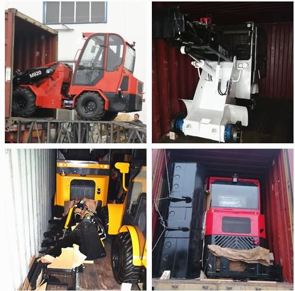 Compact Size and Low Height 1 Ton Mini Farm Telescopic Wheel Loader for Cow/Chicken House