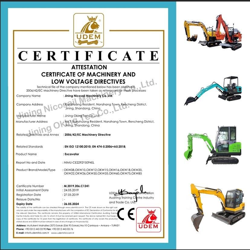 China Made Small Mini Excavator 0.8t 0.025cbm Bucket Hydraulic Crawler Excavator